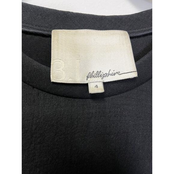 3.1 Phillip Lim women's black Leopard Sleeves Pullover lightweight Sweater 4 - Picture 4 of 4